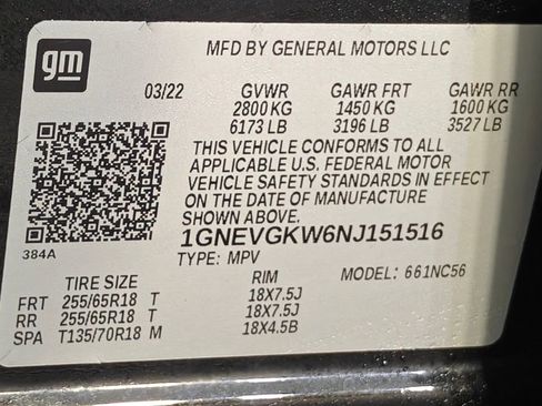 Used 2022 Chevrolet Traverse LT image 62