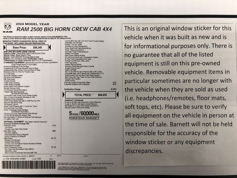 Used 2024 RAM 2500 Big Horn w/ Night Edition image 2