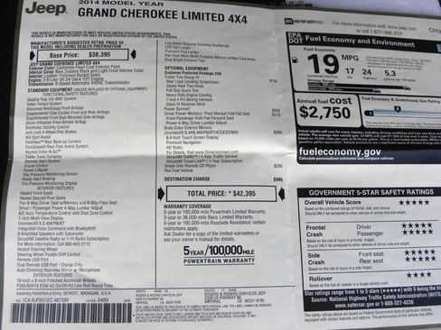 Used 2014 Jeep Grand Cherokee Limited w/ Trailer Tow Group IV AWD/4WD image 19