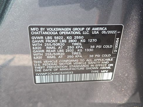 Used 2022 Volkswagen Atlas SE FWD image 26