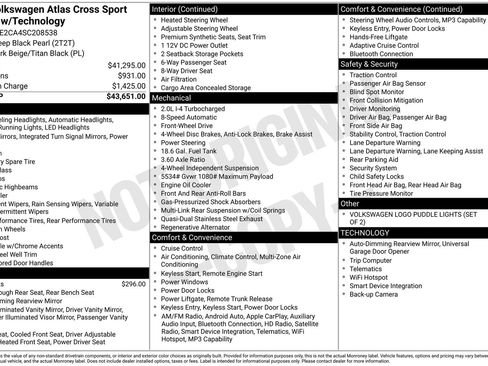 Certified 2025 Volkswagen Atlas Cross Sport SE FWD image 43