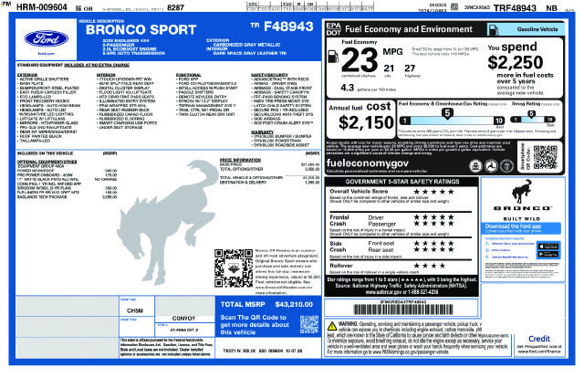 New 2026 Ford Bronco Sport Badlands w/ Badlands Tech Package AWD/4WD image 24