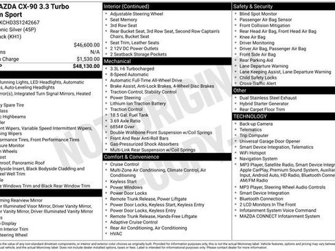 Certified 2025 MAZDA CX-90 3.3 Turbo w/ Premium Sport Pkg AWD/4WD image 31