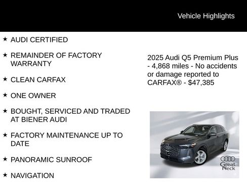 Certified 2025 Audi Q5 Premium Plus w/ Premium Plus image 9