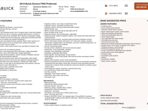 Used 2019 Buick Encore Preferred FWD image 3