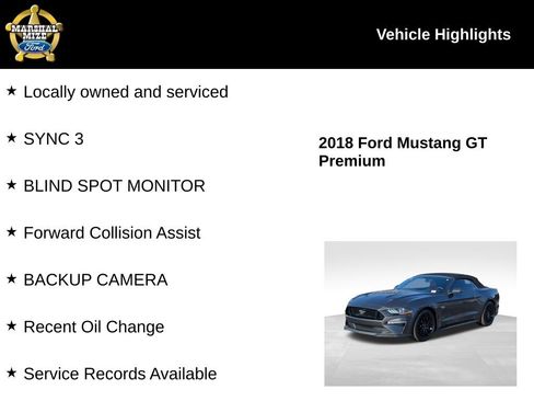 Used 2018 Ford Mustang GT Premium w/ GT Performance Package image 2