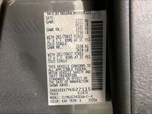 New 2026 Nissan Frontier PRO-4X w/ Pro-4x Convenience Package image 26