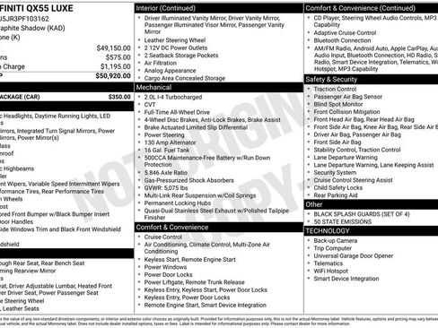 Certified 2023 INFINITI QX55 Luxe w/ Cargo Package AWD/4WD image 33