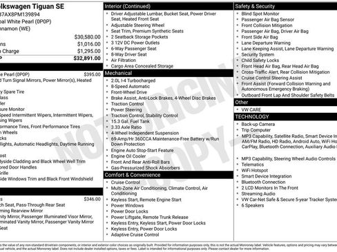 Used 2023 Volkswagen Tiguan SE FWD image 8