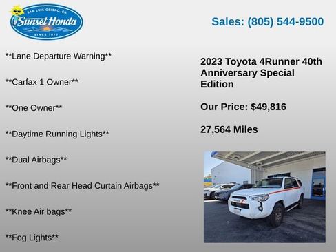Used 2023 Toyota 4Runner 40th Anniversary SE AWD/4WD image 6
