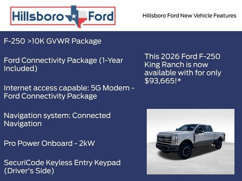 New 2026 Ford F250 King Ranch w/ Tremor Off-Road Package image 10