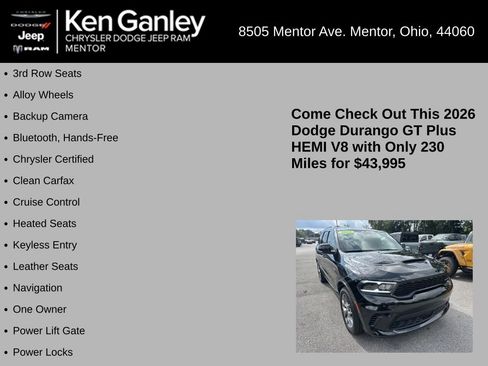 Certified 2026 Dodge Durango GT AWD/4WD image 5