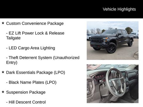 Used 2023 Chevrolet Silverado 1500 Custom Trail Boss w/ LPO, Dark Essentials Package image 16