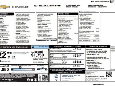 Used 2021 Chevrolet Blazer LT w/ Redline Edition image 4