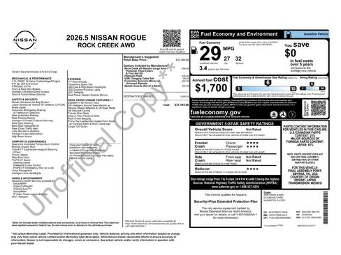 New 2026 Nissan Rogue Rock Creek image 6