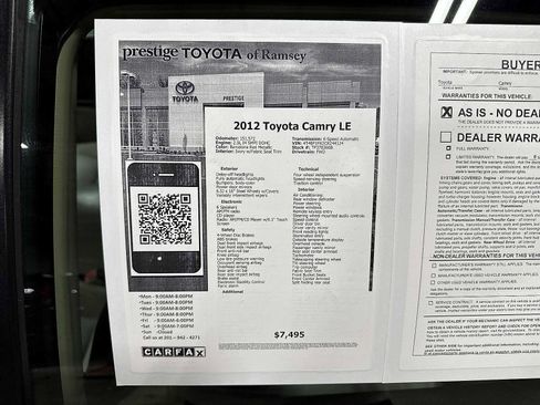Used 2012 Toyota Camry LE image 13