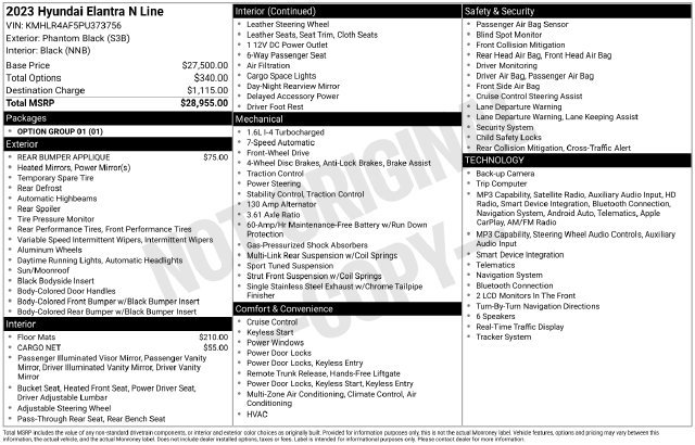 Certified 2023 Hyundai Elantra N Line FWD image 1
