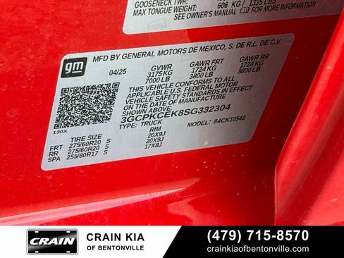 Used 2025 Chevrolet Silverado 1500 Custom Trail Boss AWD/4WD image 34