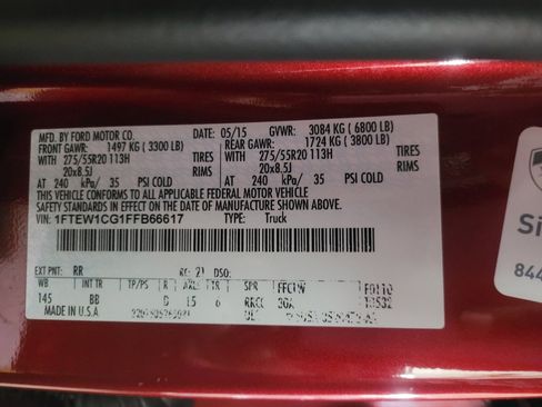 Used 2015 Ford F150 Platinum w/ Equipment Group 701A Luxury image 33