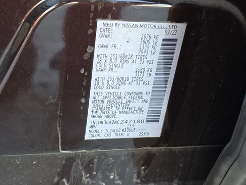 Used 2022 Nissan Pathfinder SL w/ Cargo Package FWD image 26