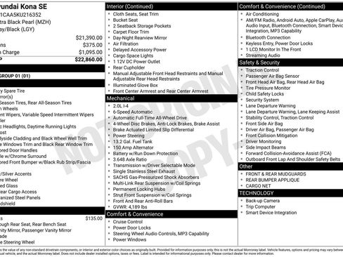 Used 2019 Hyundai Kona SE AWD/4WD image 6