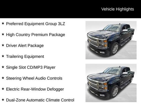 Used 2015 Chevrolet Silverado 1500 High Country w/ High Country Premium Package AWD/4WD image 6