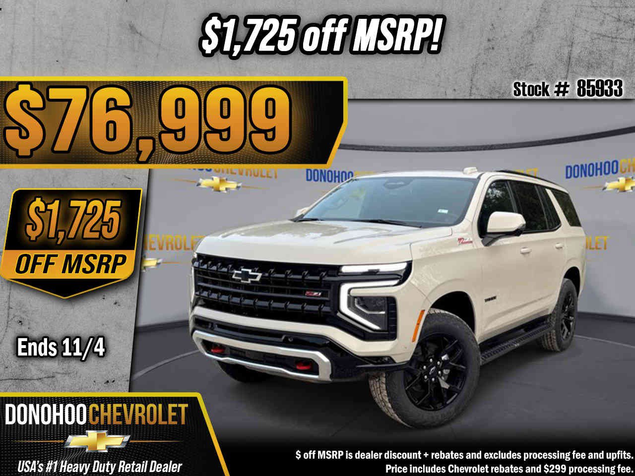New 2027 Chevrolet Tahoe Z71 w/ Comfort Package AWD/4WD image 1