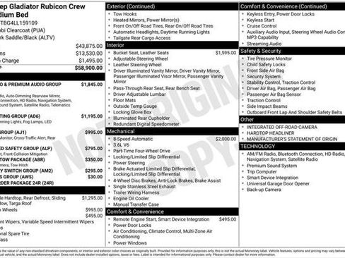 Certified 2020 Jeep Gladiator Rubicon image 48