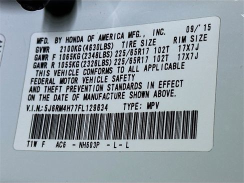 Used 2015 Honda CR-V EX-L image 25