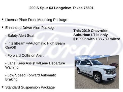 Used 2019 Chevrolet Suburban LT w/ LT Signature Package RWD image 27