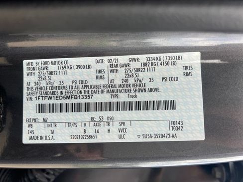 Used 2021 Ford F150 Limited AWD/4WD image 42