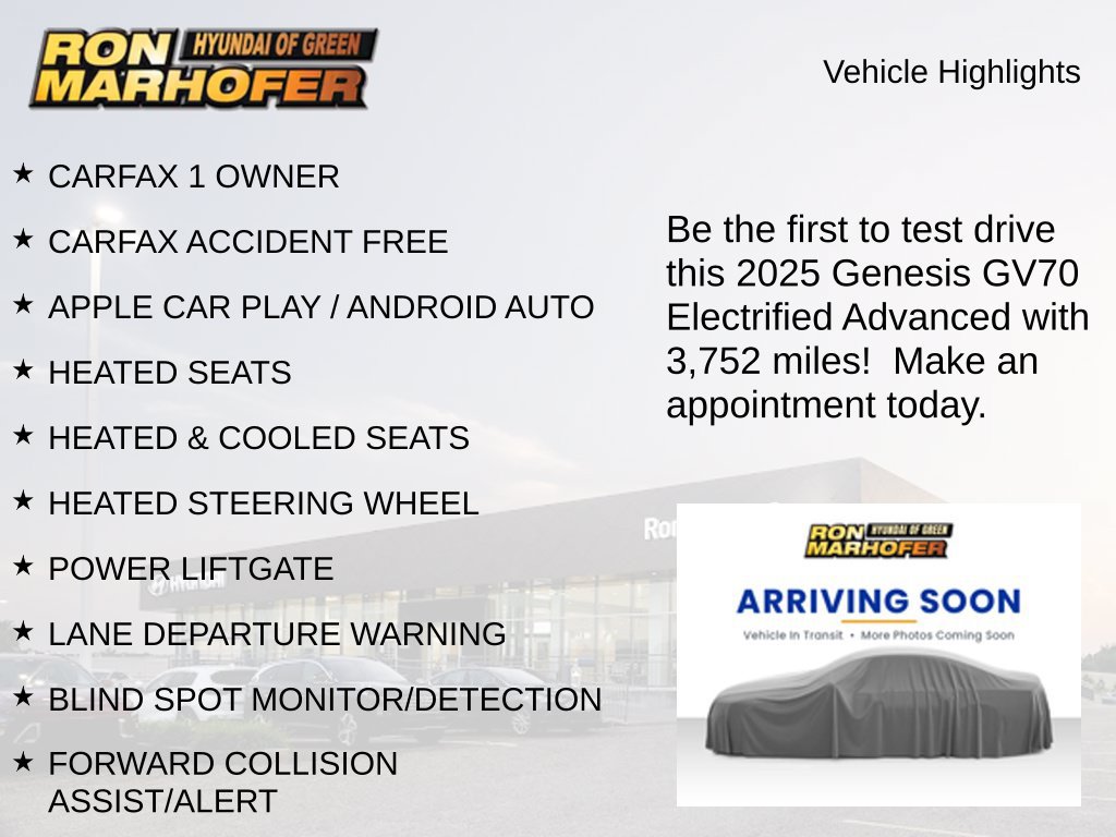 Used 2025 Genesis Electrified GV70 w/ Prestige Package AWD/4WD image 2