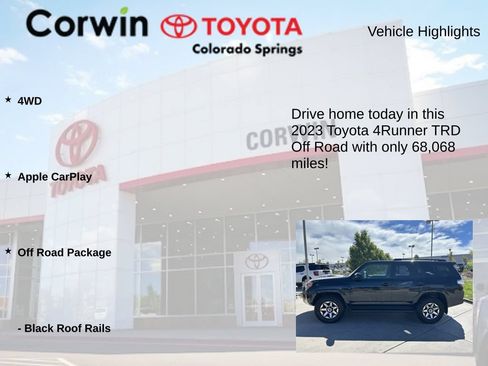 Used 2023 Toyota 4Runner TRD Off-Road AWD/4WD image 6