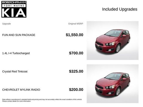 Used 2014 Chevrolet Sonic LT w/ Fun and Sun Package FWD image 4