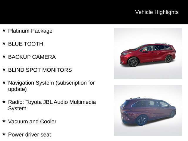 Used 2026 Toyota Sienna Platinum AWD/4WD image 7