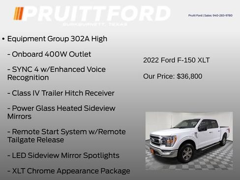 Used 2022 Ford F150 XLT w/ Equipment Group 302A High AWD/4WD image 7