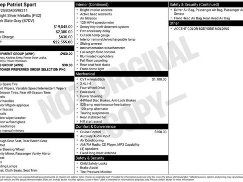 Used 2010 Jeep Patriot Sport w/ PWR Equipment Group AWD/4WD image 3
