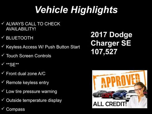 Used 2017 Dodge Charger SE w/ Blacktop Package image 9
