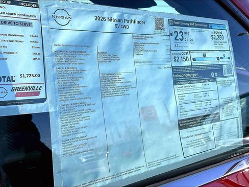 New 2026 Nissan Pathfinder SV AWD/4WD image 15