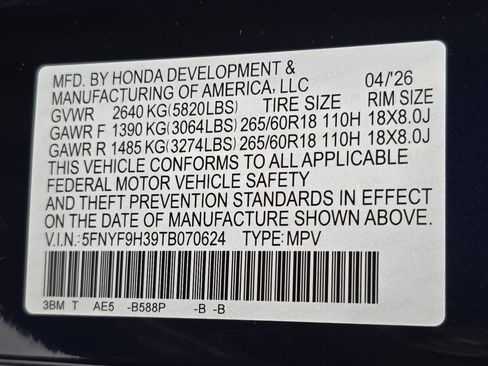 New 2026 Honda Passport RTL image 35