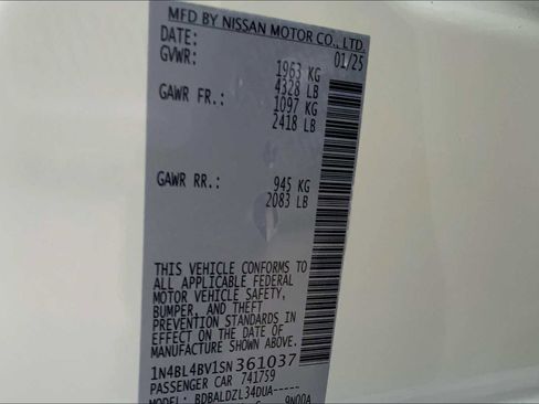 New 2025 Nissan Altima 2.5 S image 15