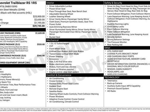 Used 2022 Chevrolet TrailBlazer RS w/ Technology Package FWD image 32
