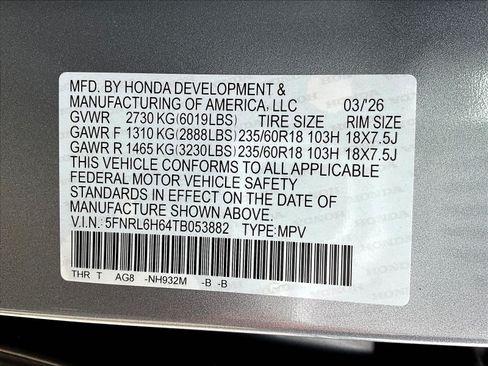 New 2026 Honda Odyssey EX-L image 22