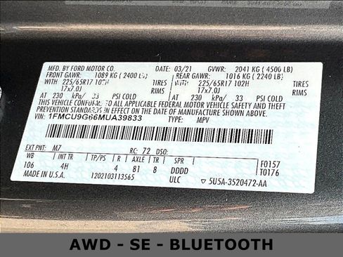 Used 2021 Ford Escape SE AWD/4WD image 19