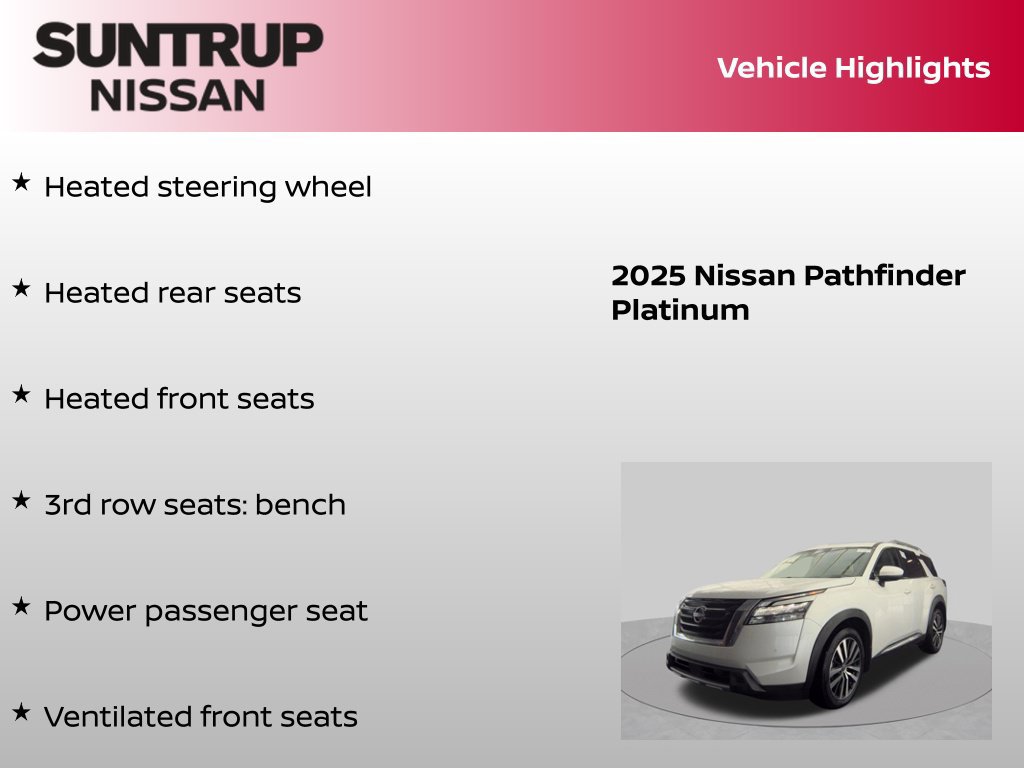 Certified 2025 Nissan Pathfinder Platinum w/ Cargo Package AWD/4WD image 21