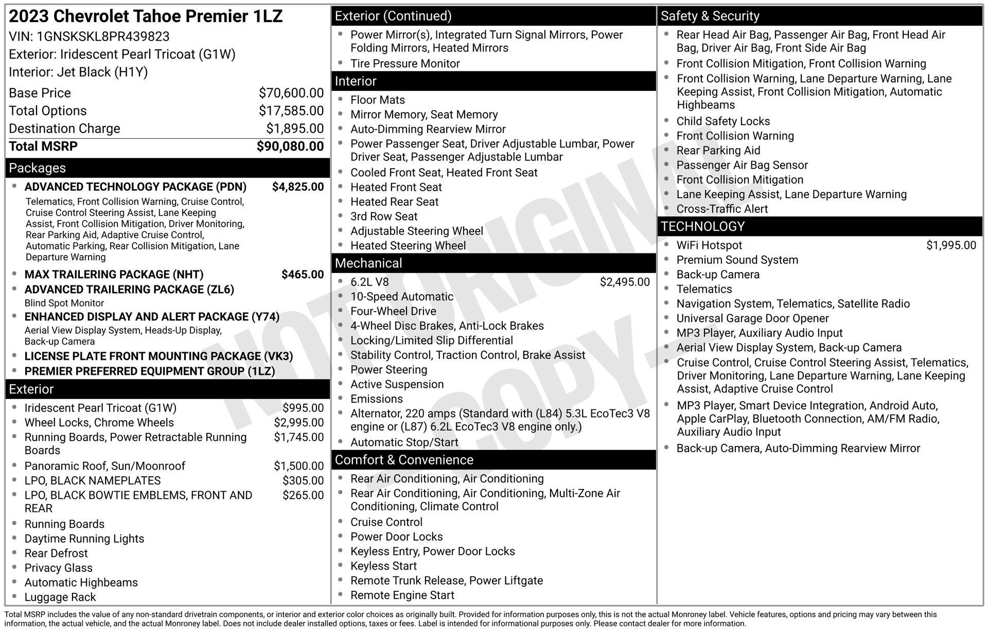 Used 2023 Chevrolet Tahoe Premier w/ Advanced Technology Package AWD/4WD image 3