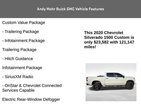 Used 2020 Chevrolet Silverado 1500 Custom w/ Custom Value Package image 14