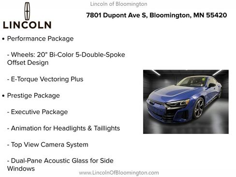 Used 2024 Audi e-tron GT Prestige w/ Prestige Package AWD/4WD image 9