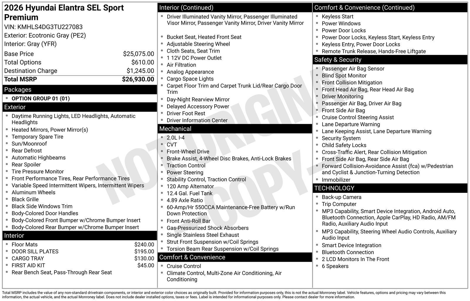 New 2026 Hyundai Elantra SEL Sport Premium FWD image 20