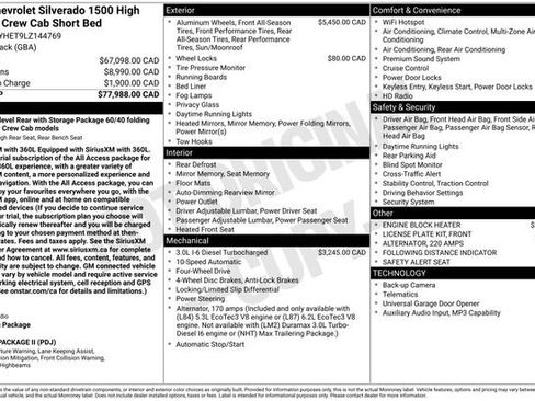 Used 2020 Chevrolet Silverado 1500 High Country AWD/4WD image 24
